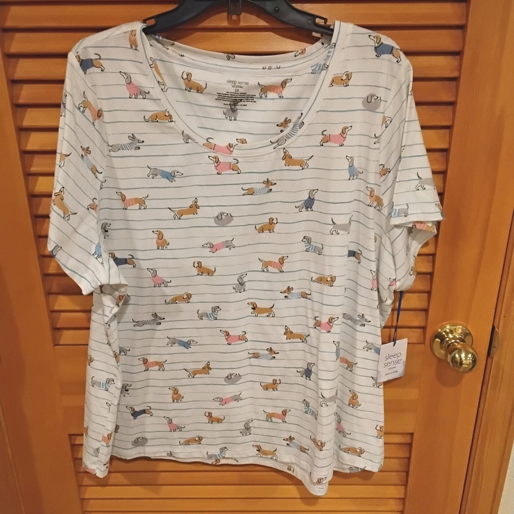 2/$15 NWT Sleep Sense Dachshunds Print Sleep Tee 1X or 2X Firm Price